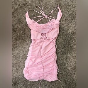 Oh Polly pink mesh dress size 4